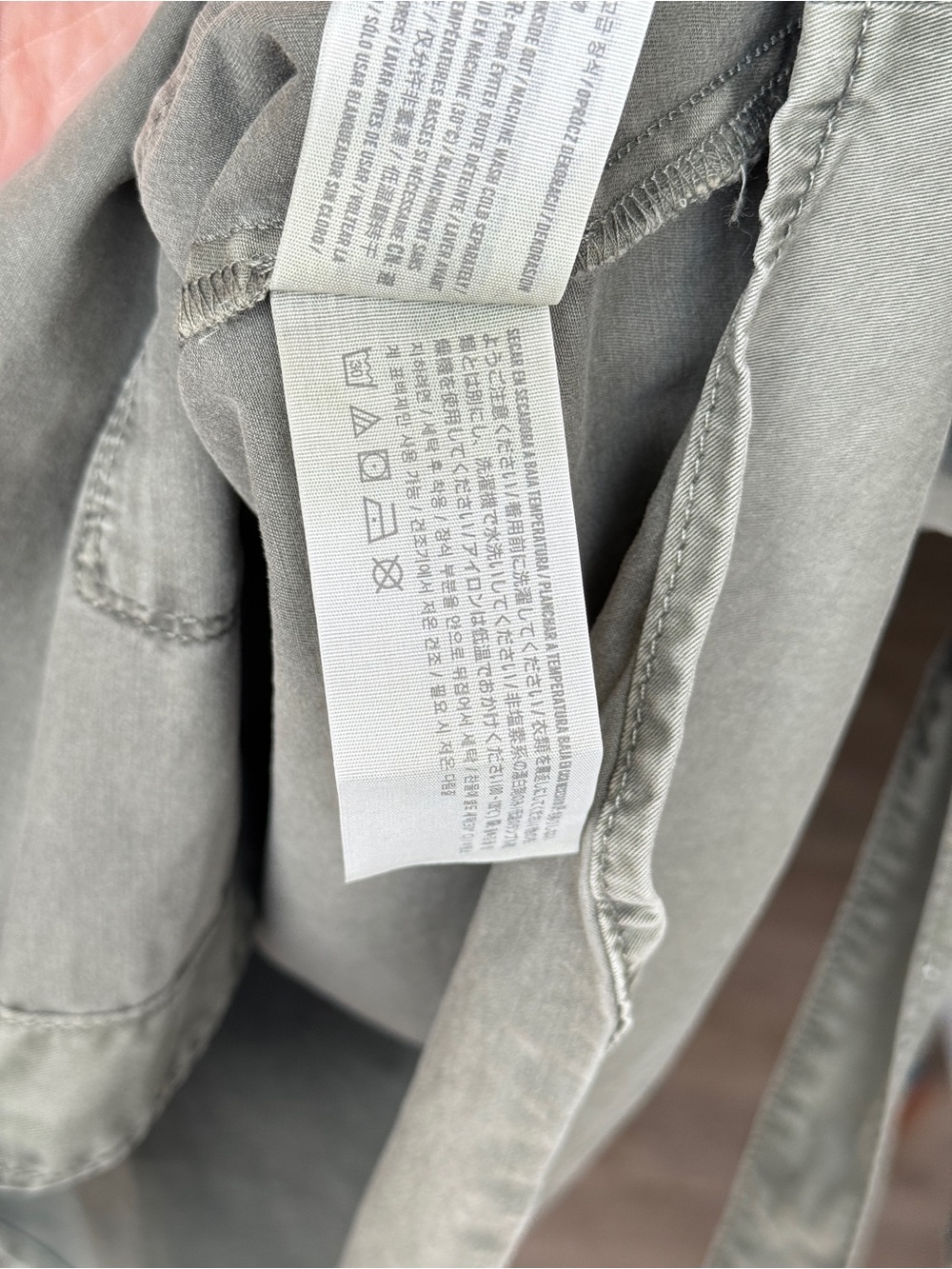 Abercrombie & Fitch Sage Green Utility Shirt Jacket Dress Size L - Picture 10 of 11